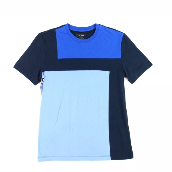 Alfani stretch panel blue T-shirt - Picture 1 of 13